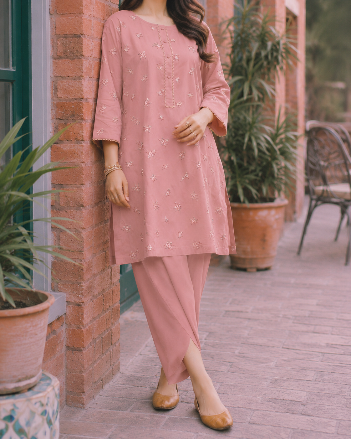 Grace S1549-Embroidered 2pc Lawn Dress.