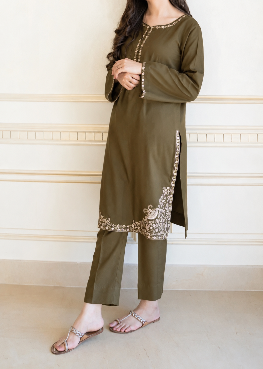 Grace W1022-Embroidered 2pc Marina Dress.