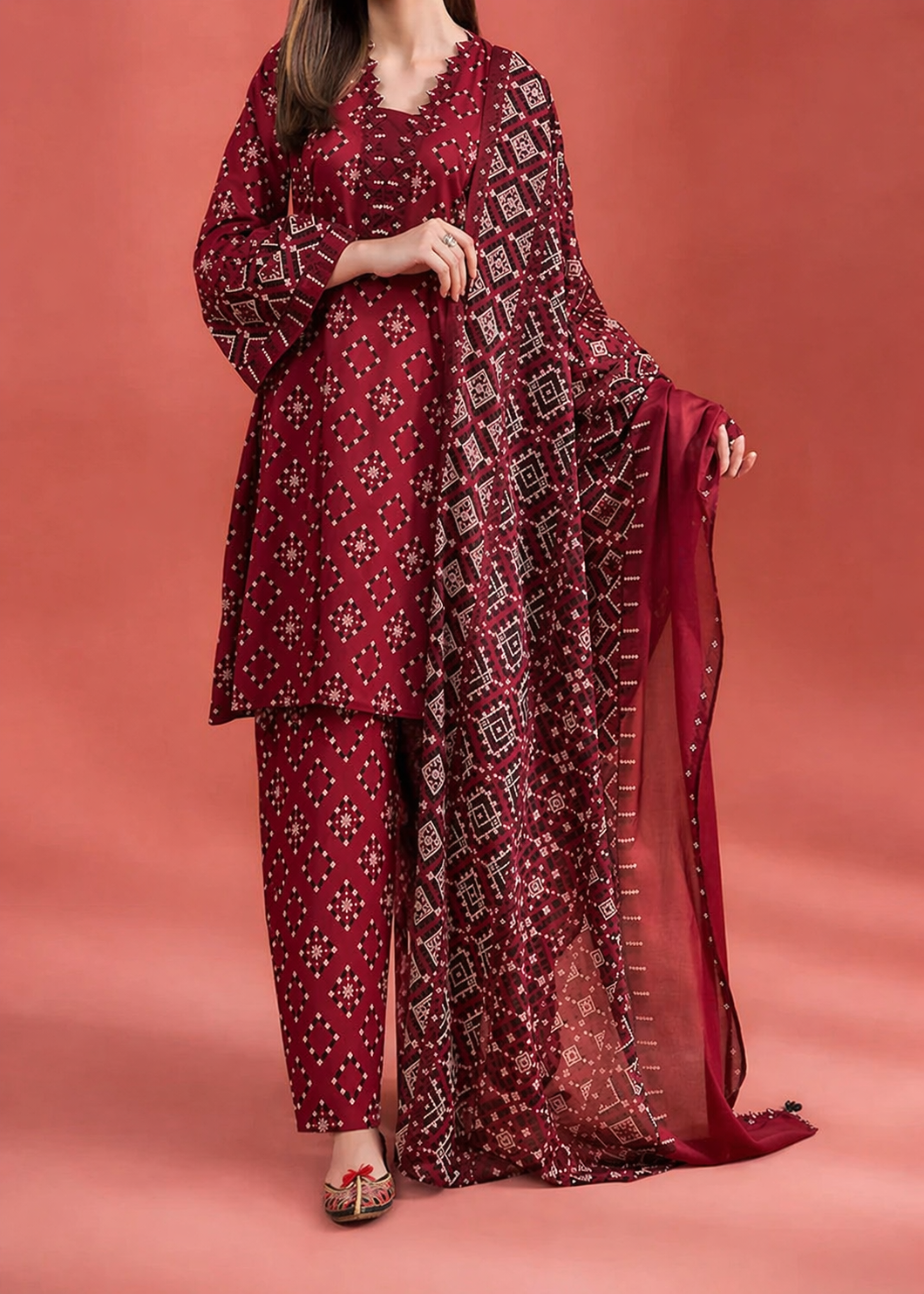 Grace S1387 - Digital Printed 3pc Lawn Dress With Printed Lawn Dupatta.