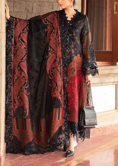 Grace Z59- Stitched Embroidered 3pc Lawn Dress with Digital Printed Chiffon Dupatta.