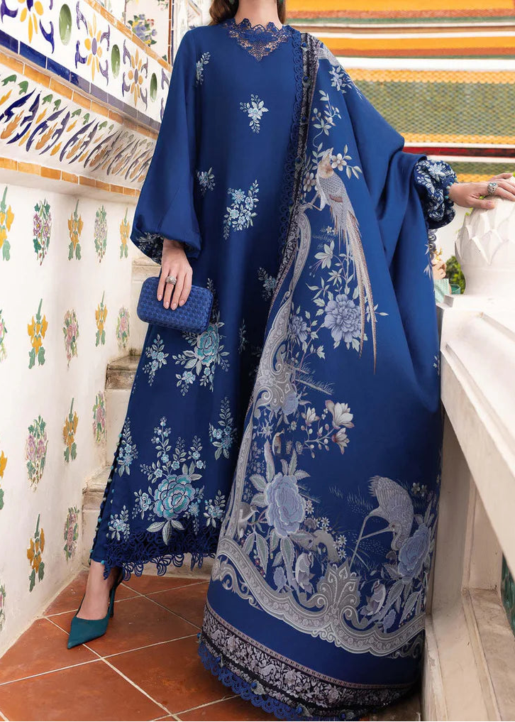 Grace S1422 - Embroidered 3pc Lawn Dress With Printed Voile Dupatta.