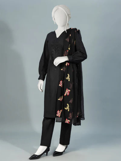 Grace W190-Embroidered 3pc marina dress with Embroidered chiffon dupatta.