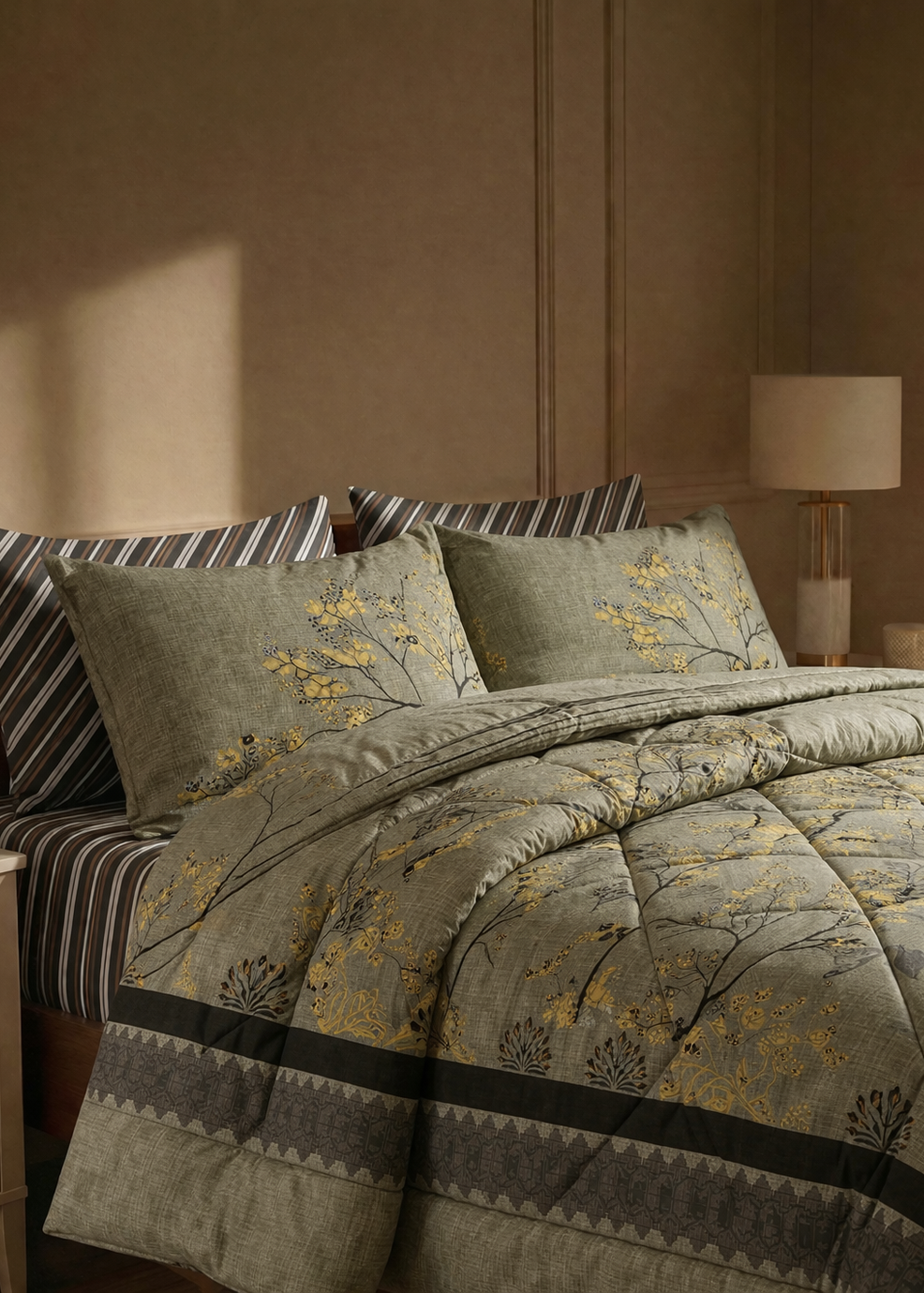 Grace D993- 6Pc Winter Razai Set ( Heavy Filling).