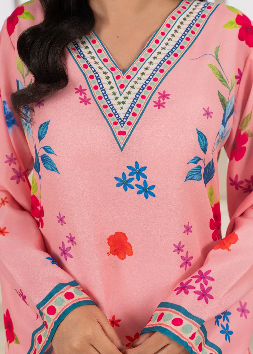 Grace W968- Digital Printed 2pc Karandi Dress.