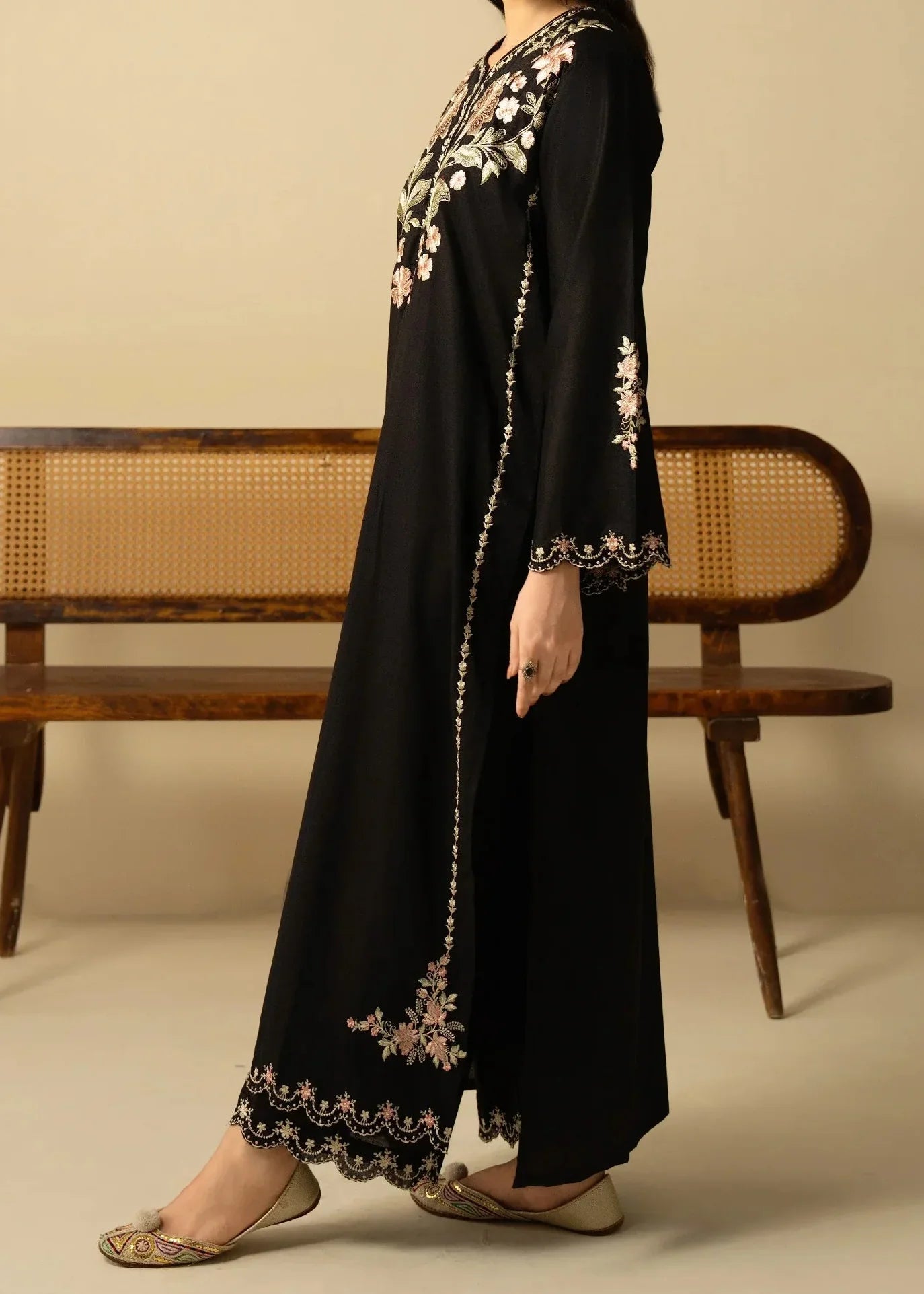 Grace Z-(S1292) - Stitched Embroidered 2pc Lawn Dress.
