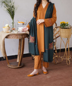 Grace S269-Embroidered 3pc lawn dress with embroidered lawn dupatta.