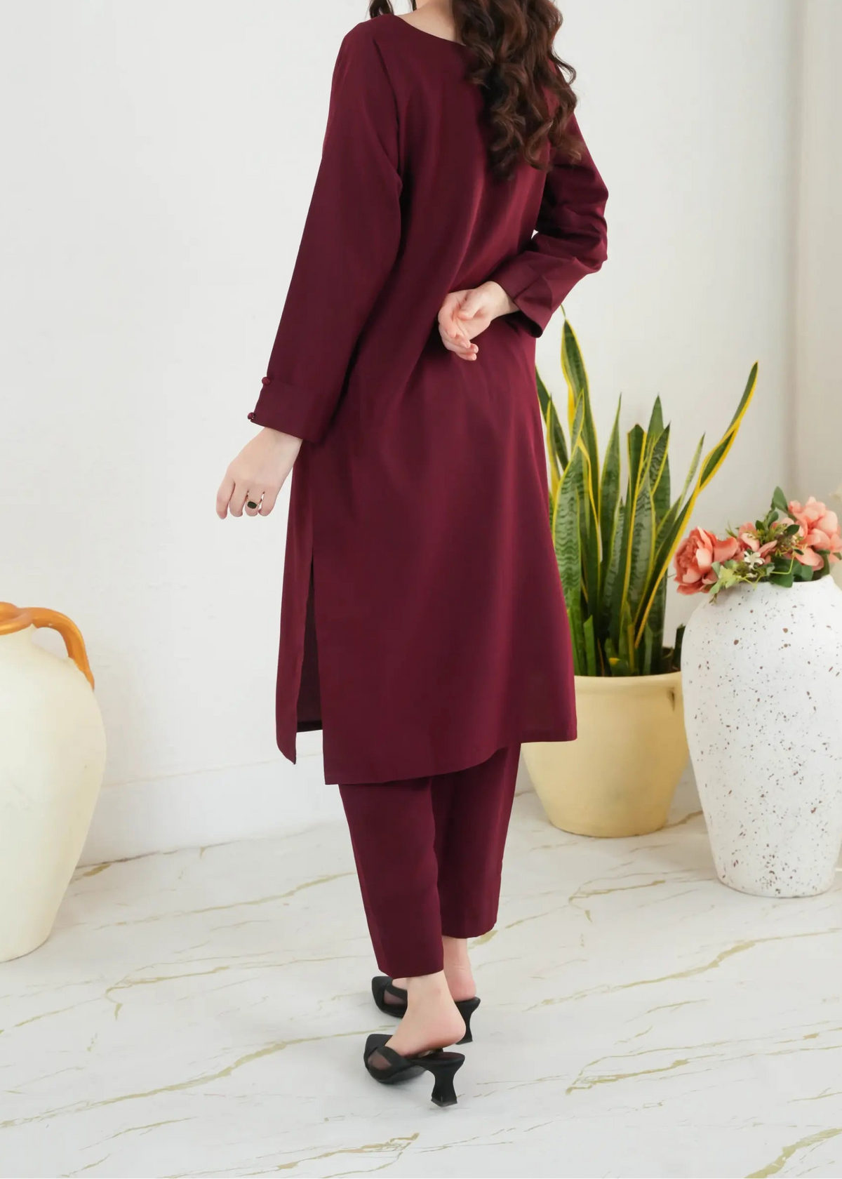 C-S 024- STITCHED 2PC DHANAK CO-ORD SET.