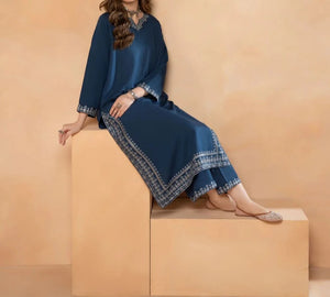 Grace W446-Embroidered 2pc khaddar dress
