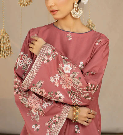 Grace Z-(S1130)- Stitched Embroidered 2PC Lawn dress.