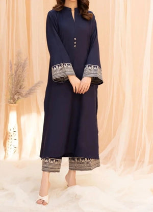 Grace W369-Embroidered 2pc khaddar dress