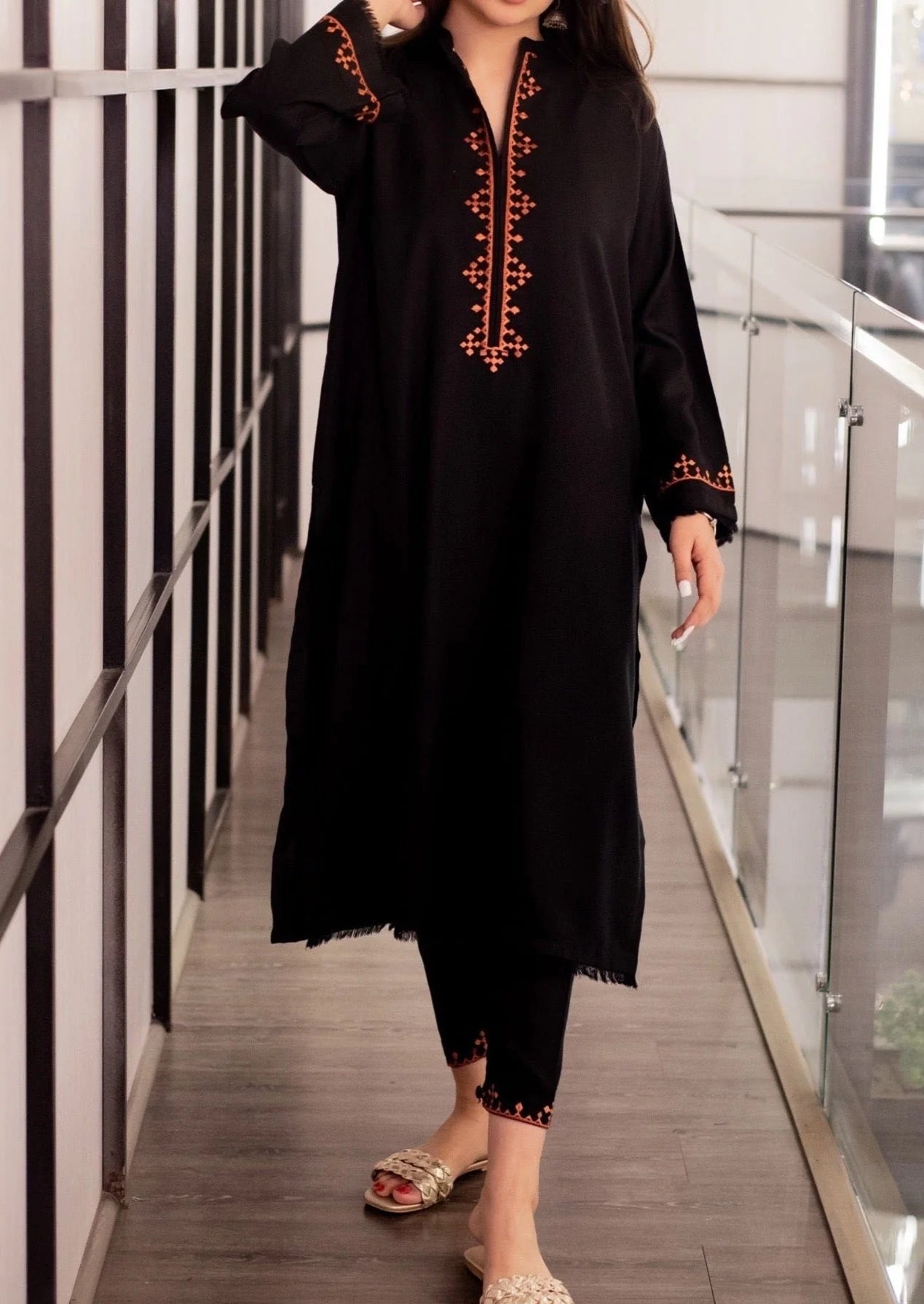 Grace Z124- Stitched Embroidered 2pc lawn dress
