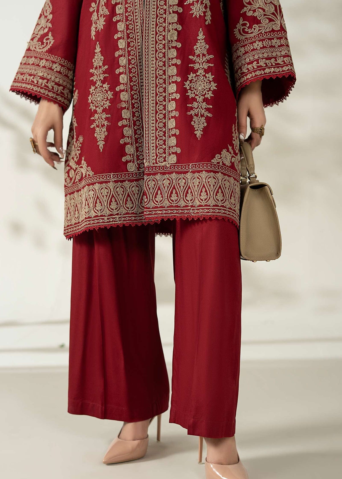 Grace Z-(W846) - Stitched Embroidered 2pc Marina Dress