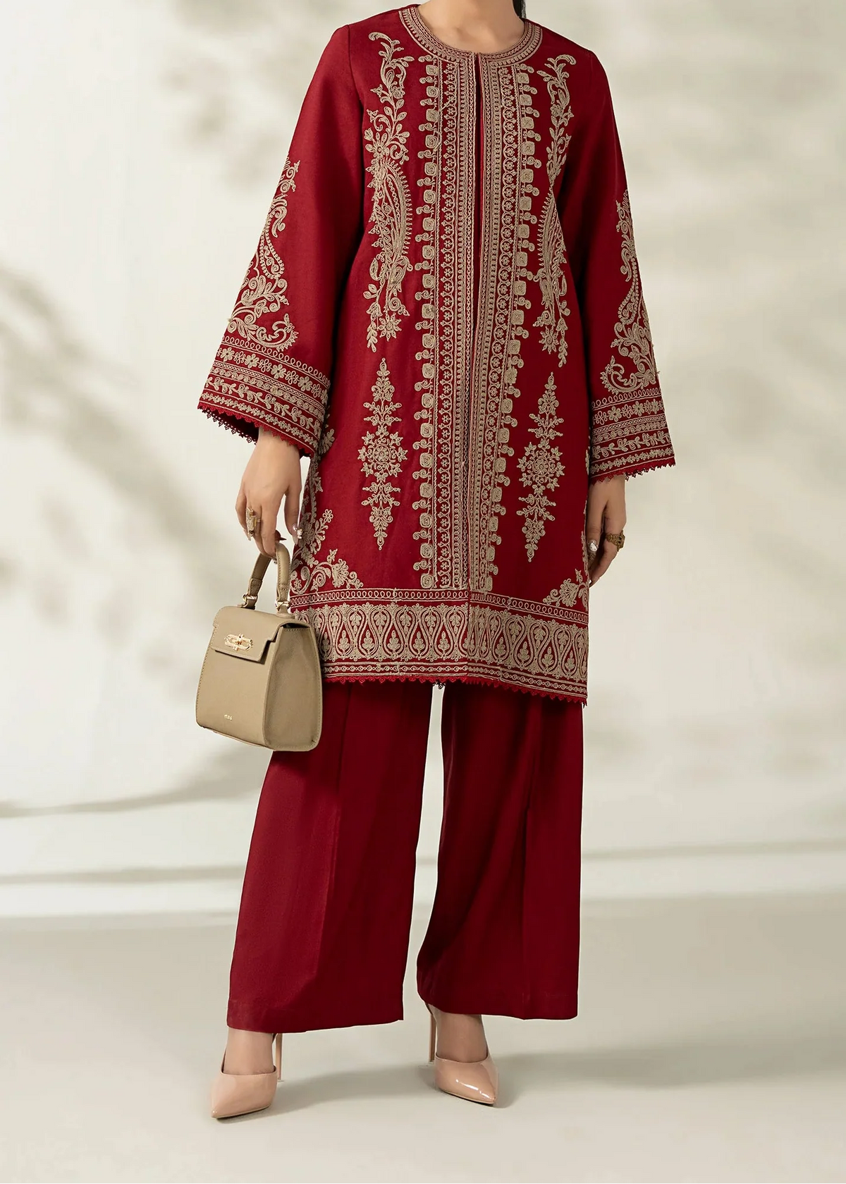 Grace Z-(W846) - Stitched Embroidered 2pc Marina Dress