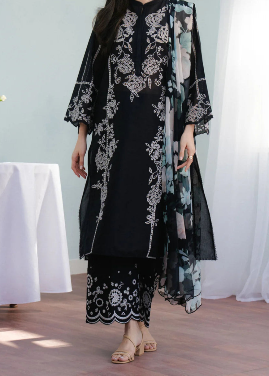 Grace S1263-Embroidered 3pc Lawn Dress With Printed Munar Dupatta.