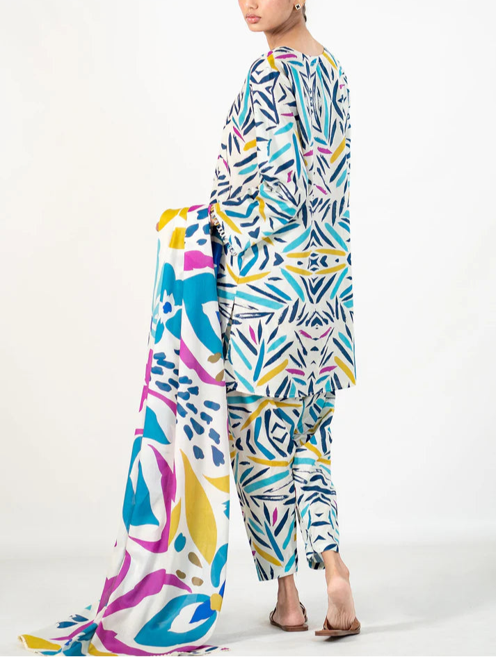 Grace S994-Digital Printed 3pc Lawn Dress with Digital Printed Lawn Dupatta.