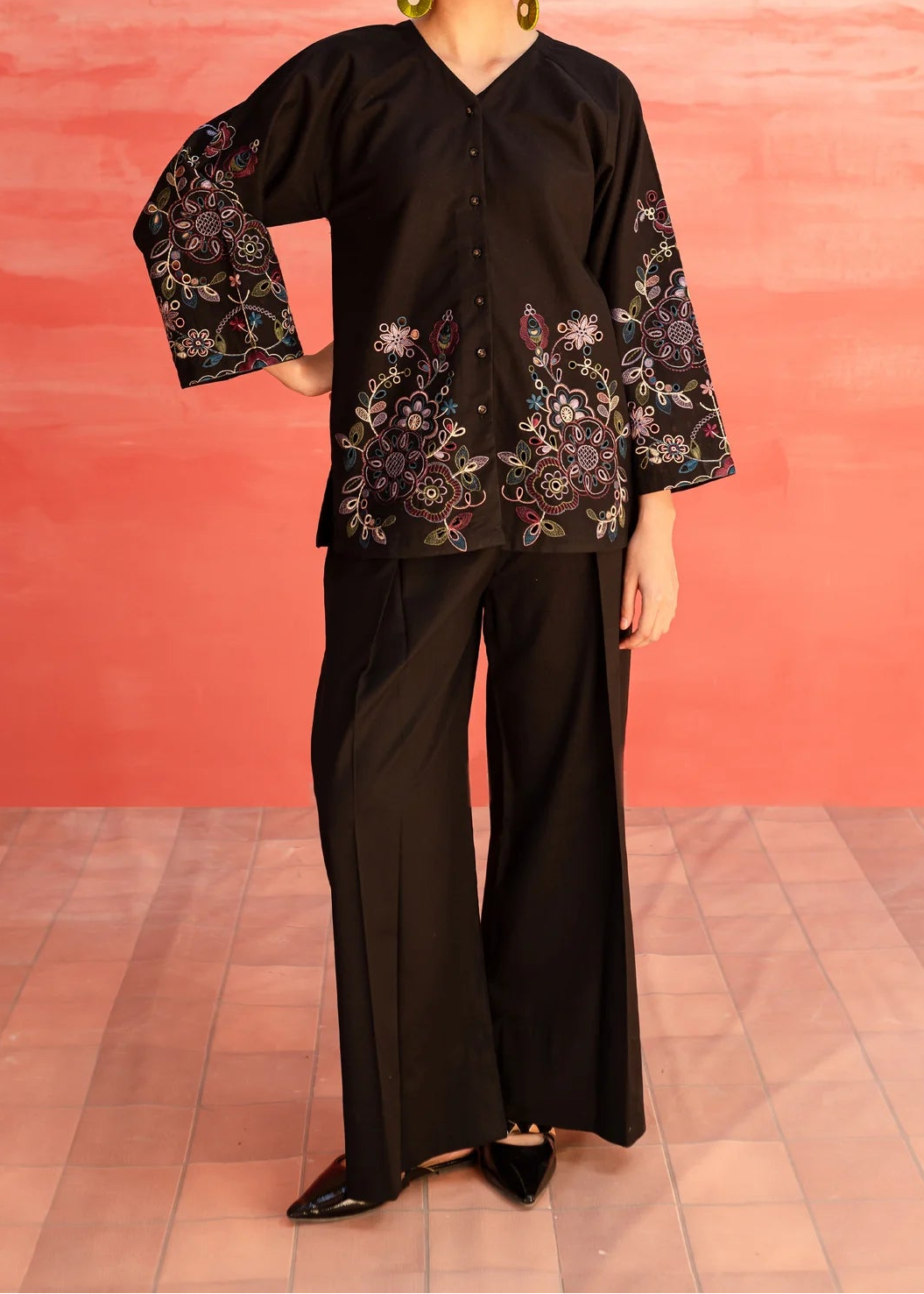 Grace S1518 -Embroidered 2pc lawn dress.