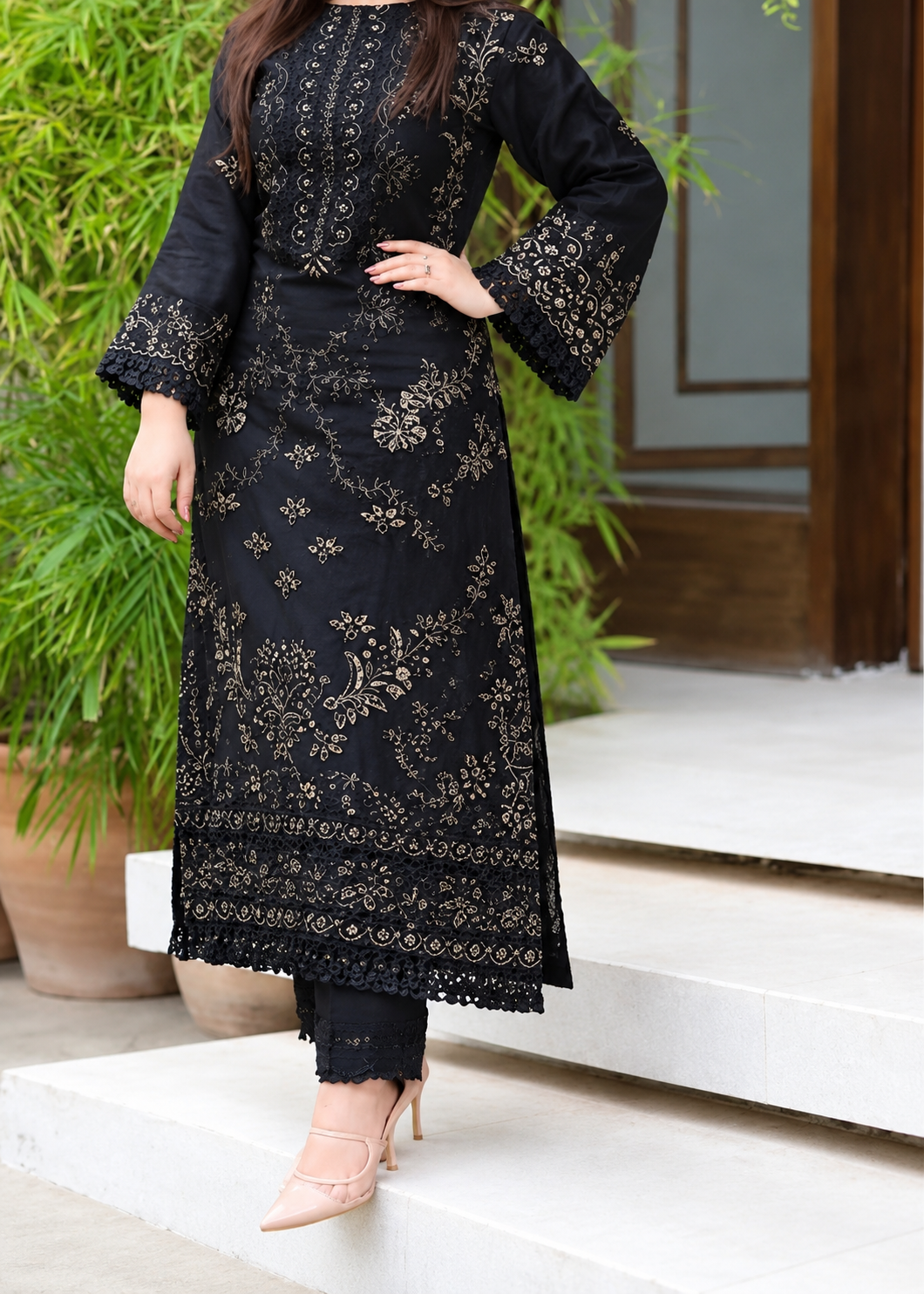 Grace W1110 - Embroidered 2pc Marina Dress.