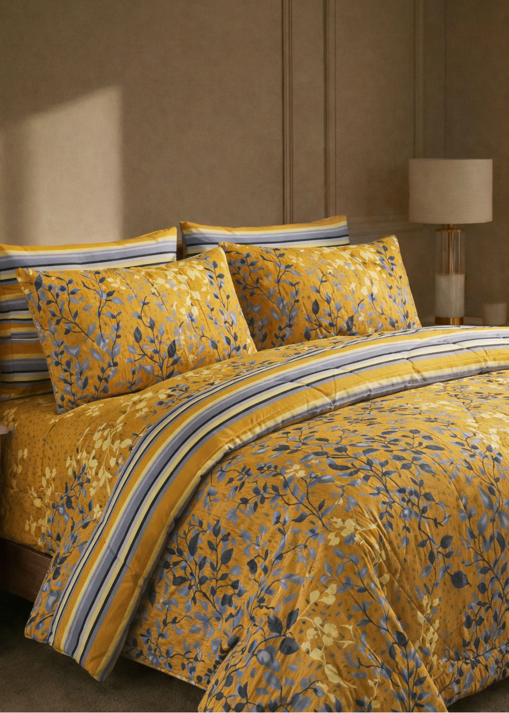 Grace D1001- 6Pc Winter Razai Set ( Heavy Filling).