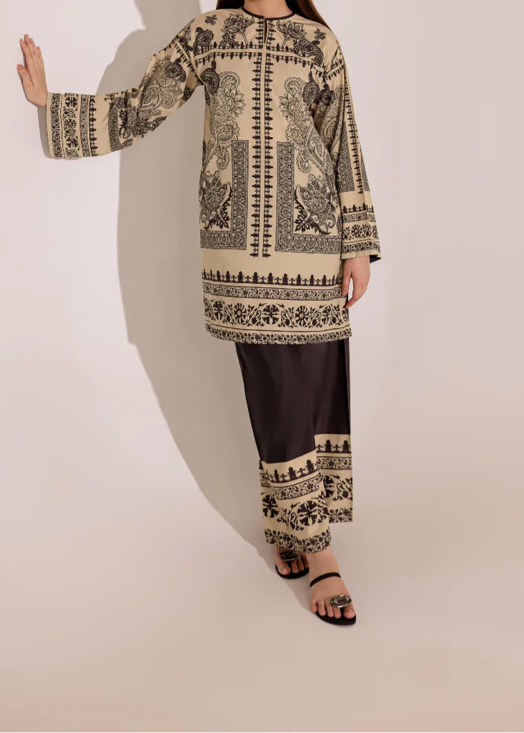 Grace W725 - Digital Printed 3pc Silk dress With Digital Printed Silk dupatta.