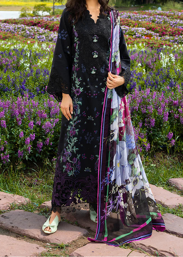 Grace S1341-Embroidered 3pc Lawn Dress With Printed Lawn Dupatta.