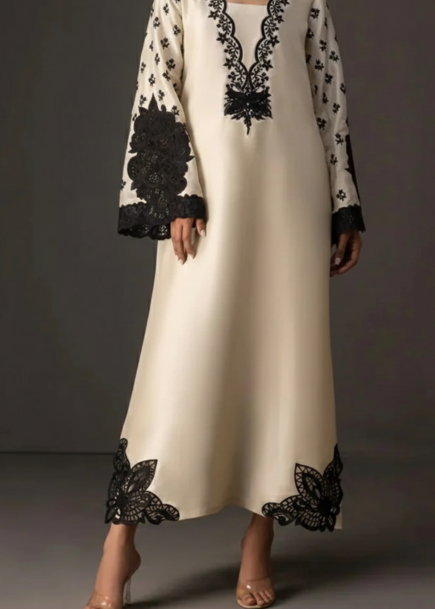 Grace W1013 - Digital Printed 2pc Silk Dress.