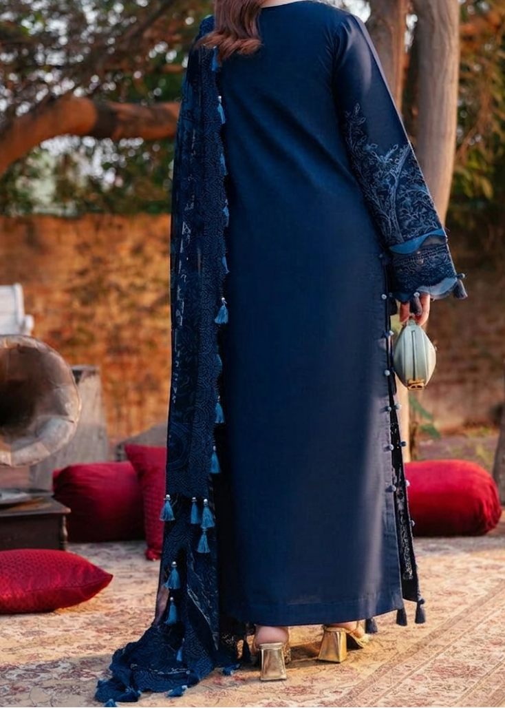 Grace S1348 - Embroidered 3pc CHIKANKRI Lawn Dress With Printed Lawn Dupatta.