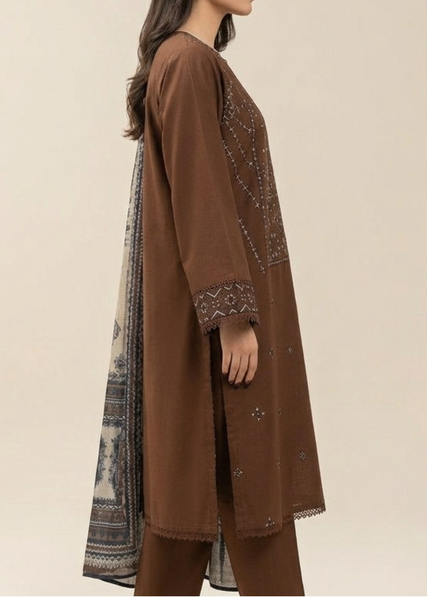Grace S1368 - Embroidered 3pc Lawn Dress With Printed Lawn Dupatta.