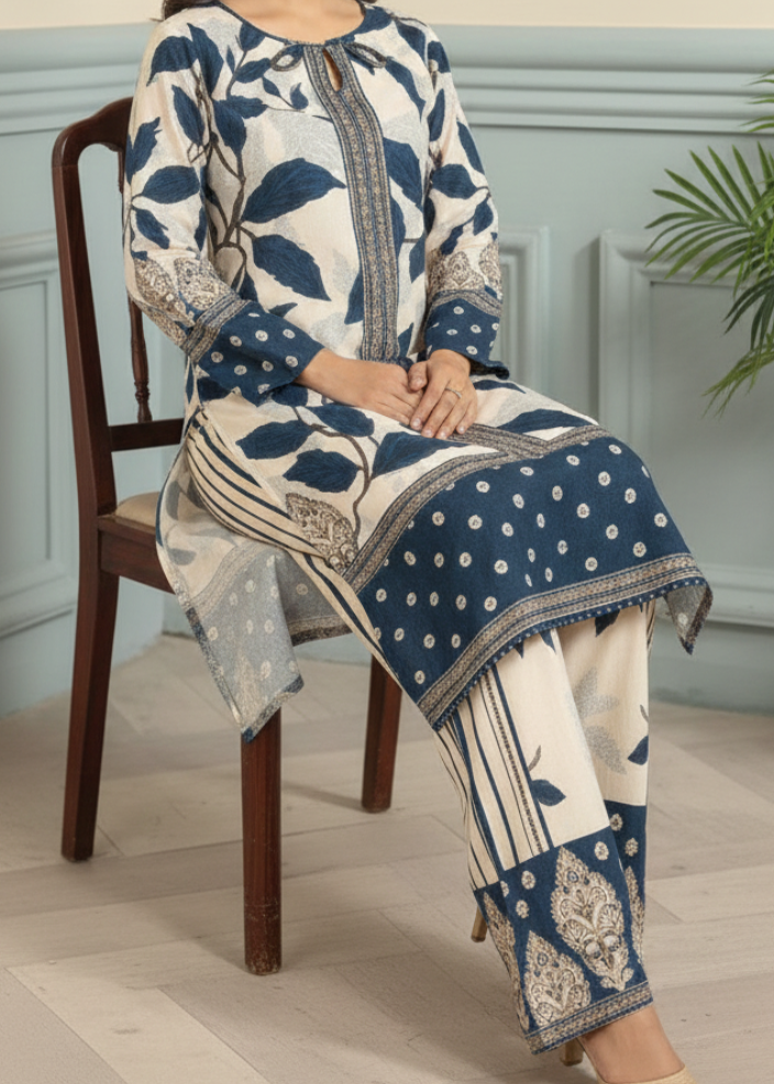 Grace W968- Digital Printed 2pc Karandi Dress.