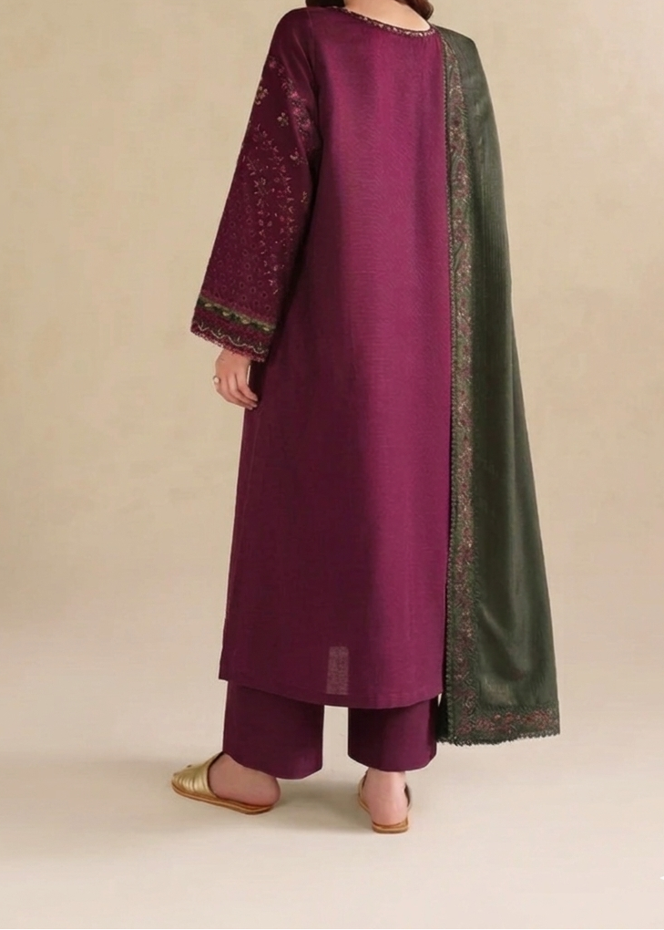 Grace S1342-Embroidered 3pc Lawn Dress With Printed Lawn Dupatta.