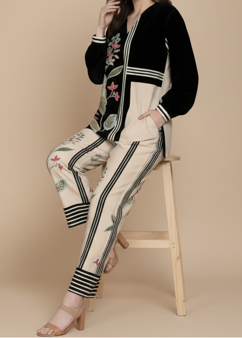 Grace W968- Digital Printed 2pc Karandi Dress.