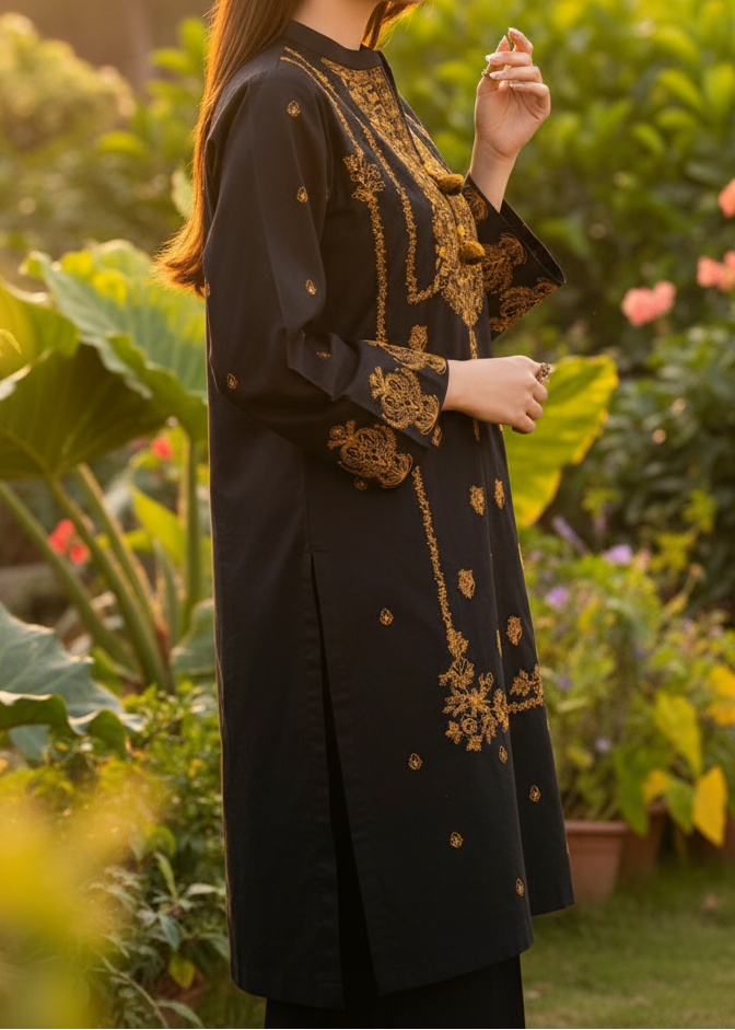 Grace W217-Embroidered 2pc marina dress