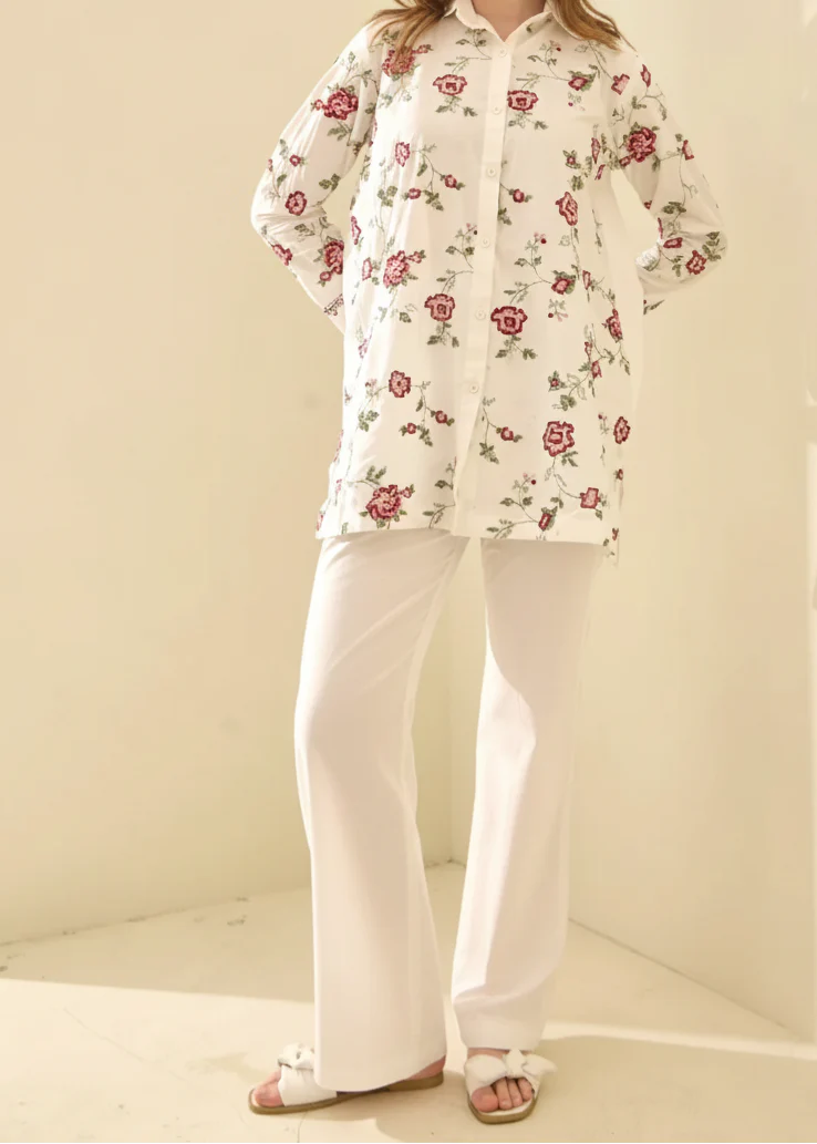 Grace Z-(W1000) - Stitched Embroidered 2pc Marina Dress.