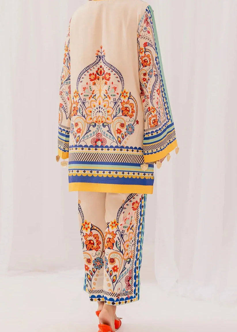 Grace W729 - Digital Printed 3pc Silk dress With Digital Printed Silk dupatta.