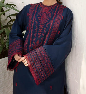 Grace W442-Embroidered 2pc khaddar dress