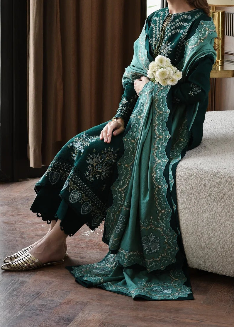 Grace W771 - Embroidered 3pc Marina Dress With Printed Shawl. - gracestore.pk Grace W771 - Embroidered 3pc Marina Dress With Printed Shawl. - gracestore.pk