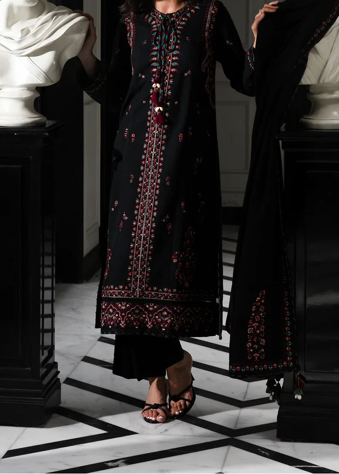 Grace W895-Embroidered 3pc Marina Dress With Embroidered Marina Shawl.