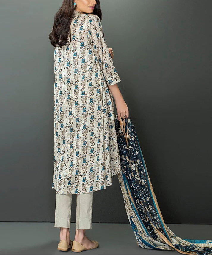 Grace S1055-Digital Printed 3pc Lawn Dress with Digital Printed Lawn Dupatta.