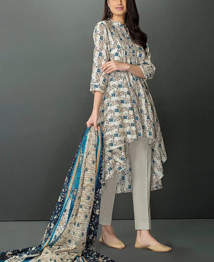 Grace S1055-Digital Printed 3pc Lawn Dress with Digital Printed Lawn Dupatta.