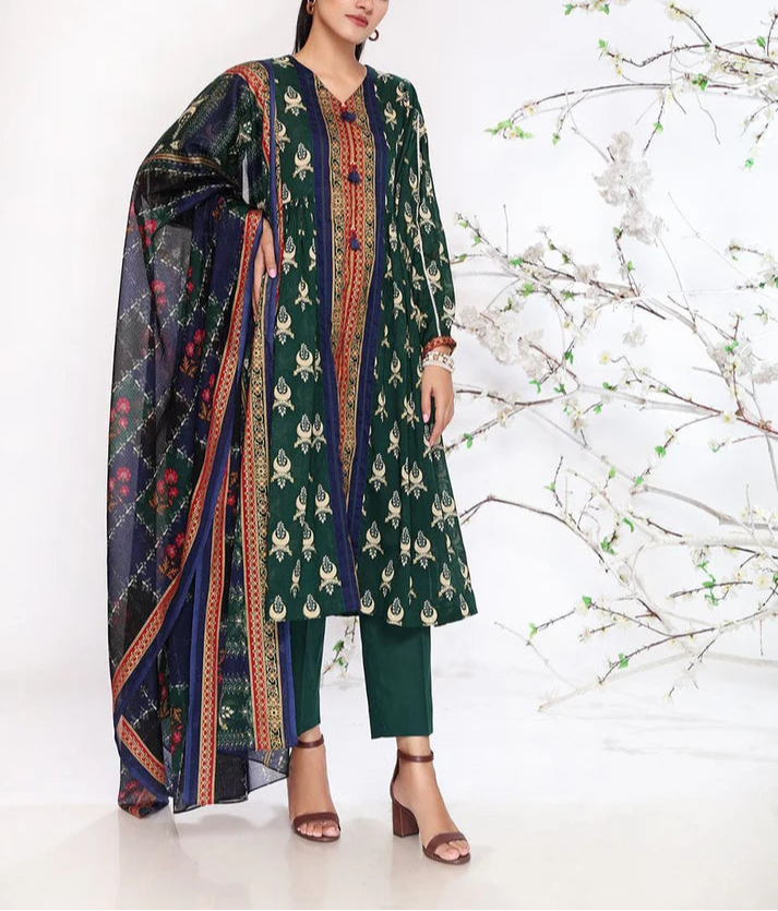 Grace S1053-Digital Printed 3pc Lawn Dress with Digital Printed Lawn Dupatta.