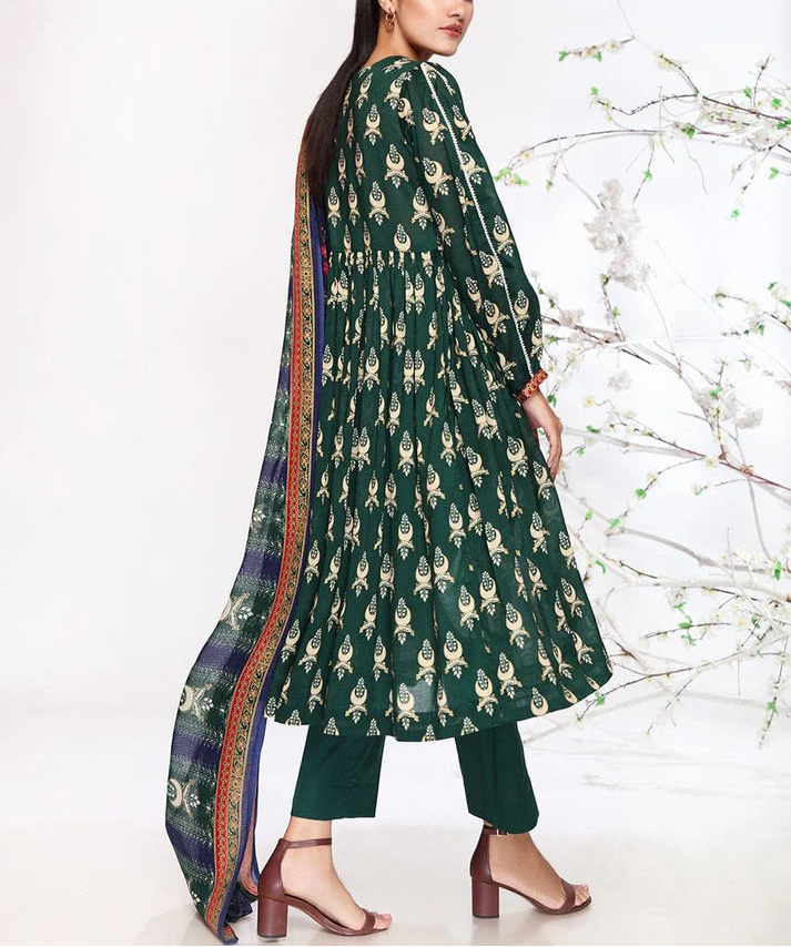 Grace S1053-Digital Printed 3pc Lawn Dress with Digital Printed Lawn Dupatta.