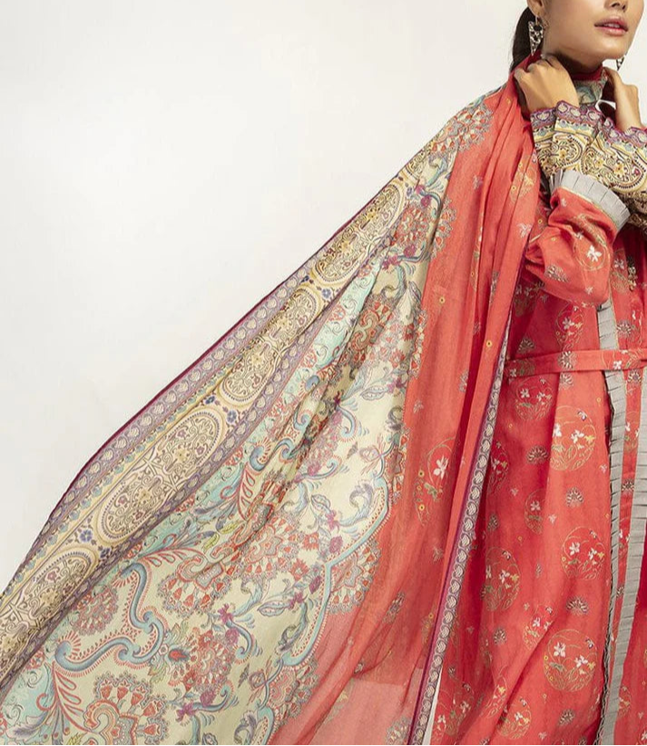 Grace S1050-Digital Printed 3pc Lawn Dress with Digital Printed Lawn Dupatta.