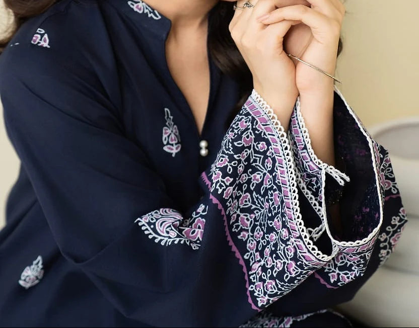 Grace Z-(W898) - Stitched Embroidered 2pc Marina Dress.