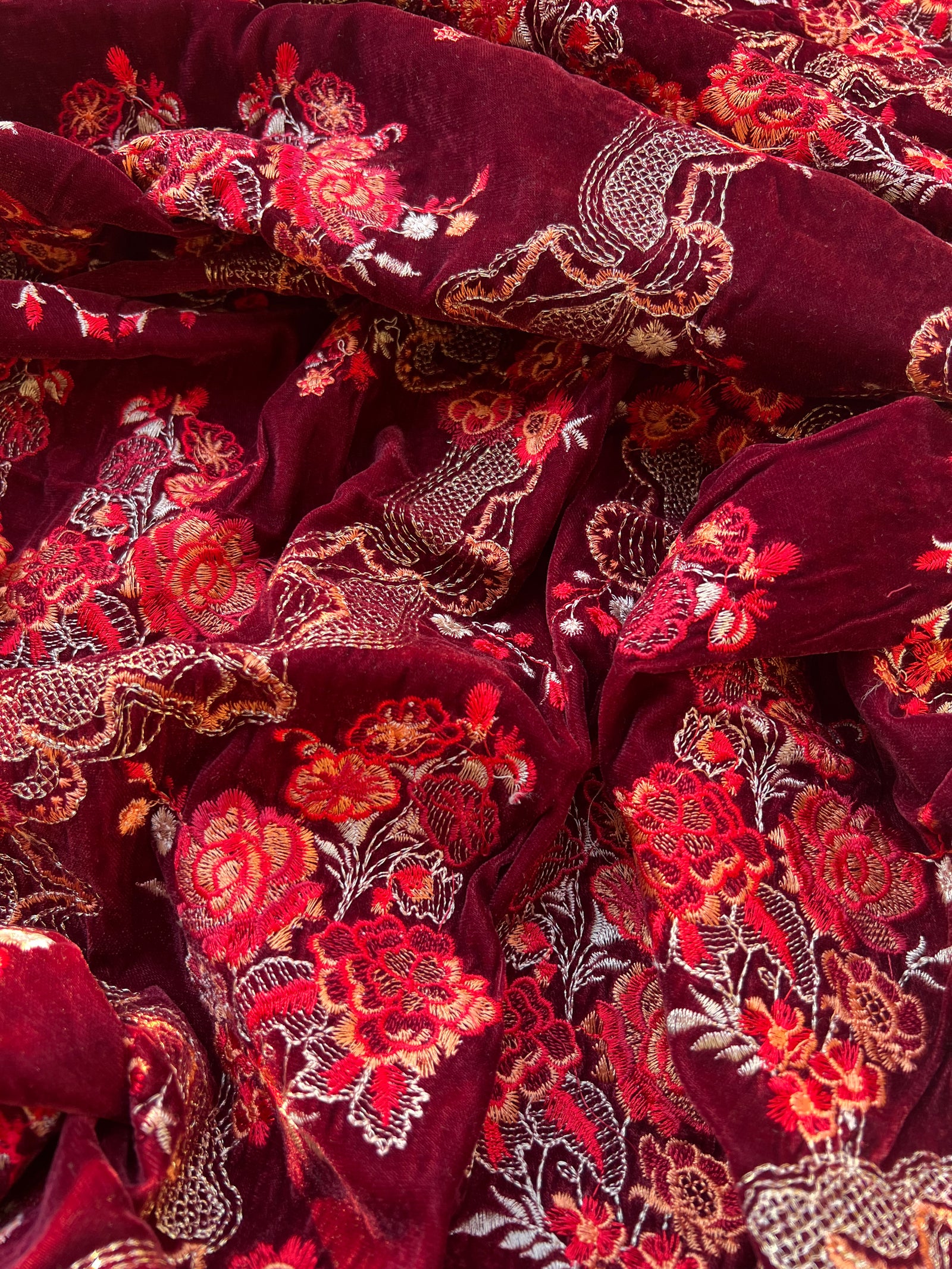 Sarinnah Premium 33-Embroided Fine quality Velvet shawl.
