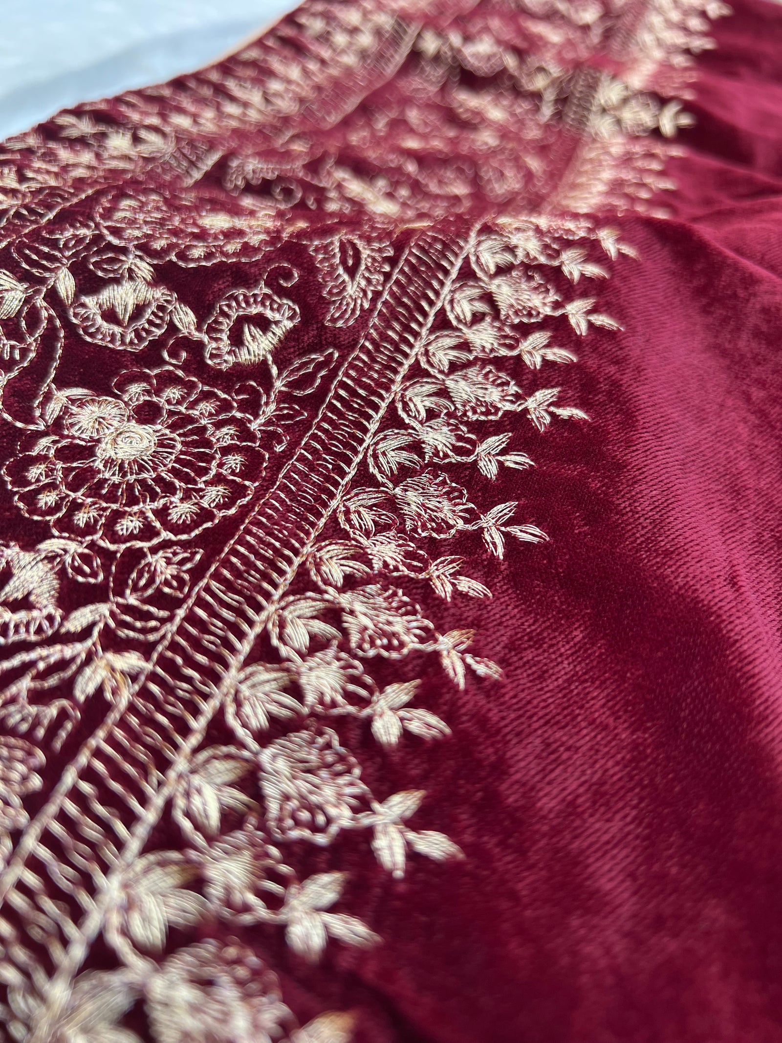 Sarinnah Premium 86-Embroided Fine quality Velvet shawl.
