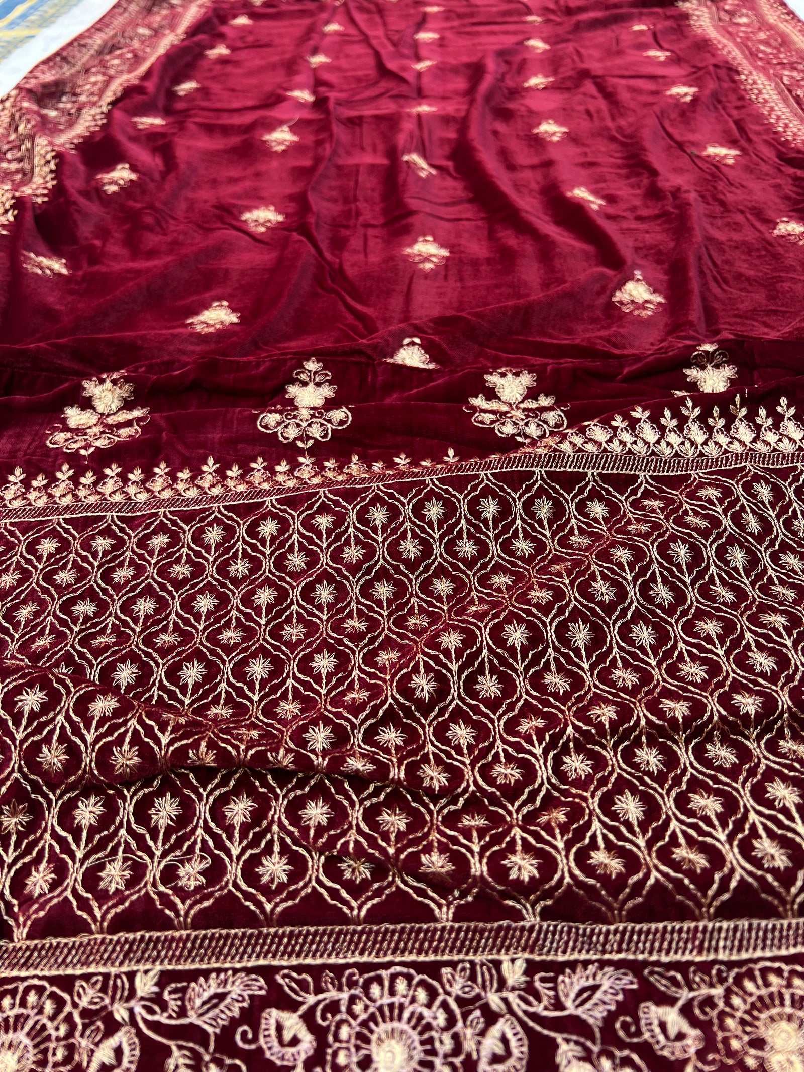Sarinnah Premium 86-Embroided Fine quality Velvet shawl.