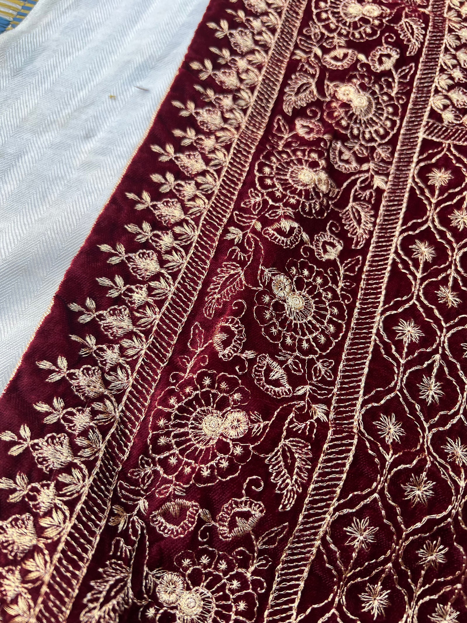 Sarinnah Premium 86-Embroided Fine quality Velvet shawl.