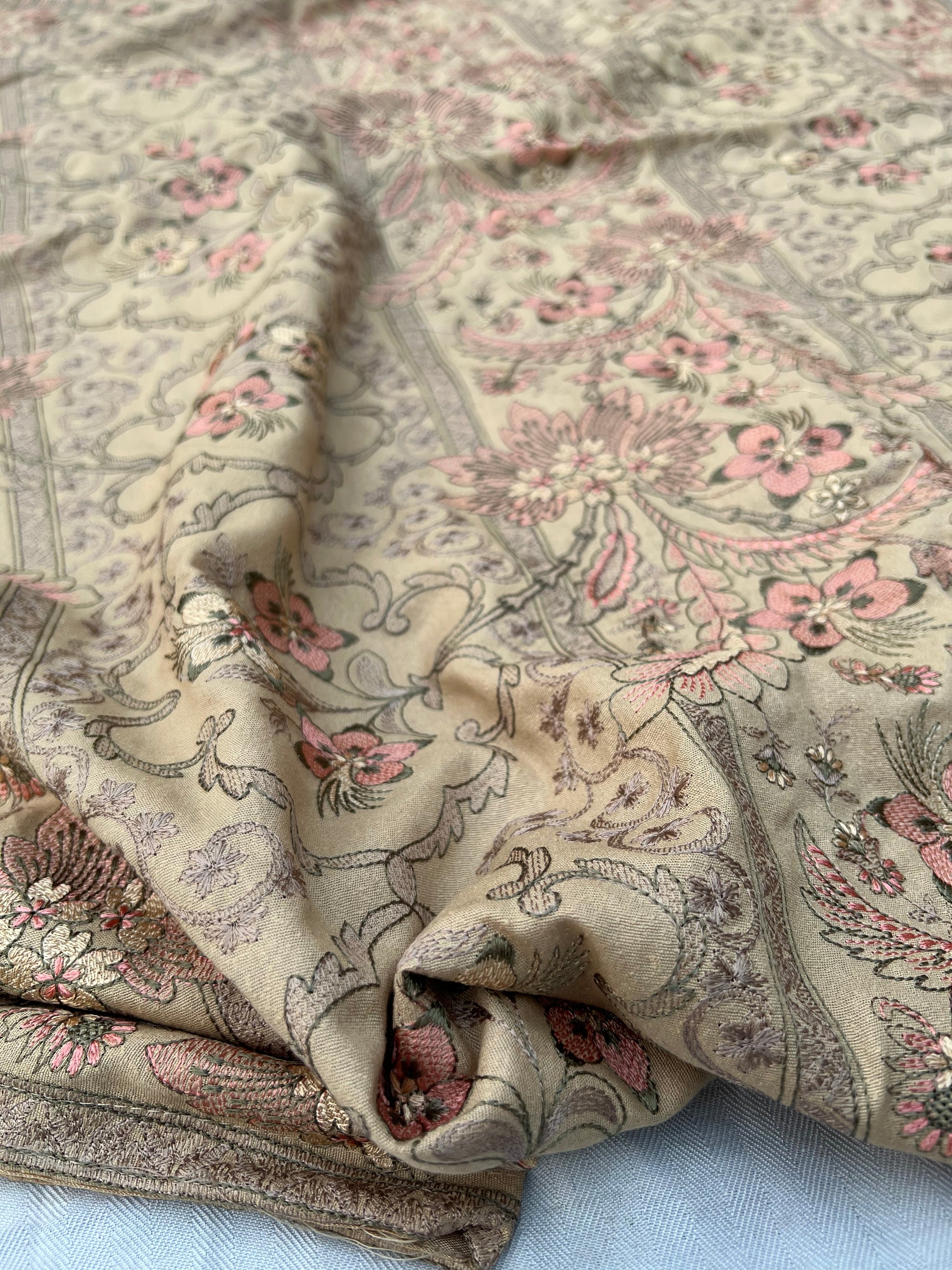 Sarinnah Premium D40-Luxury Formal Heavy Embroidered Karandi Shawl.