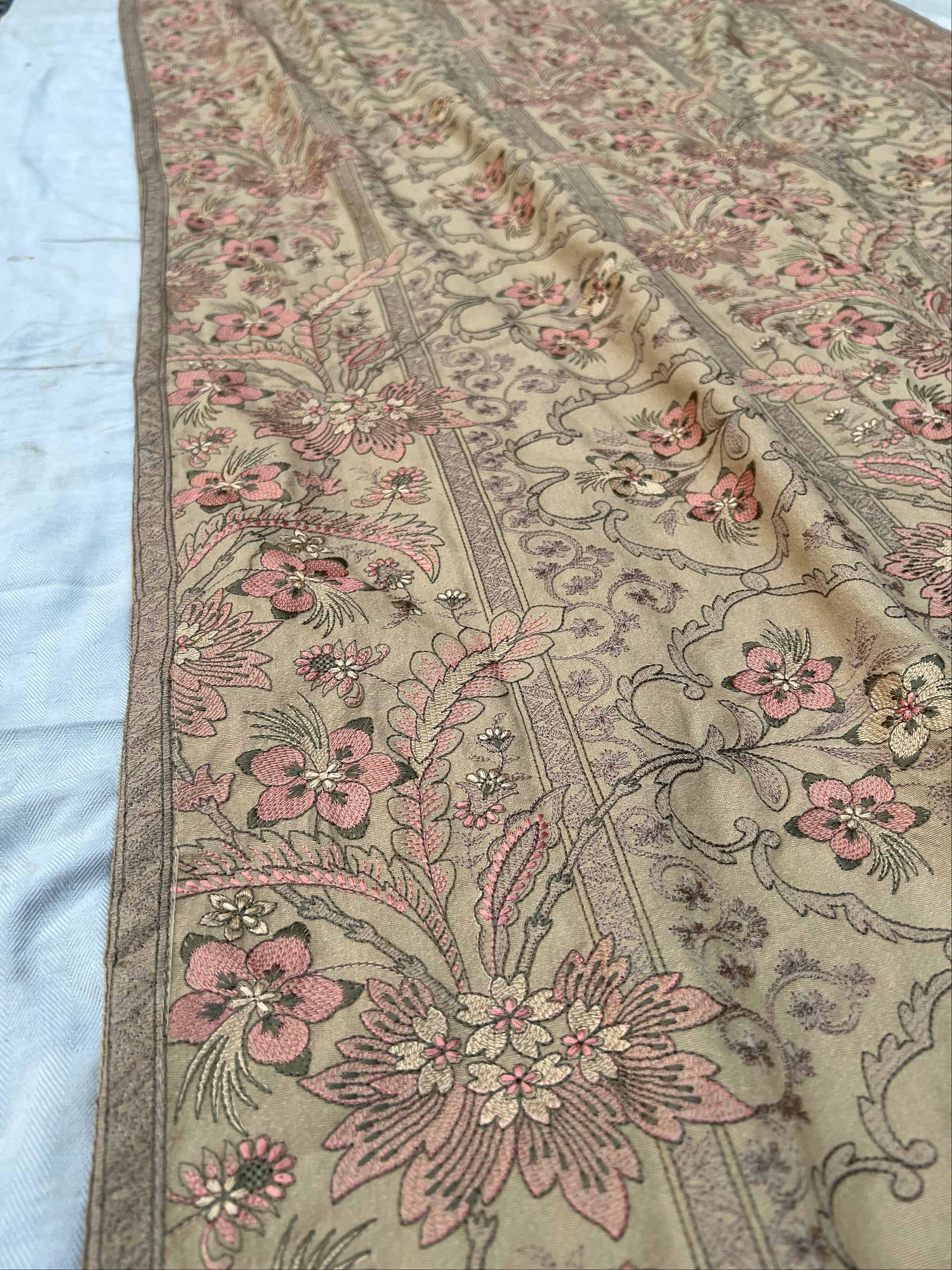 Sarinnah Premium D40-Luxury Formal Heavy Embroidered Karandi Shawl.