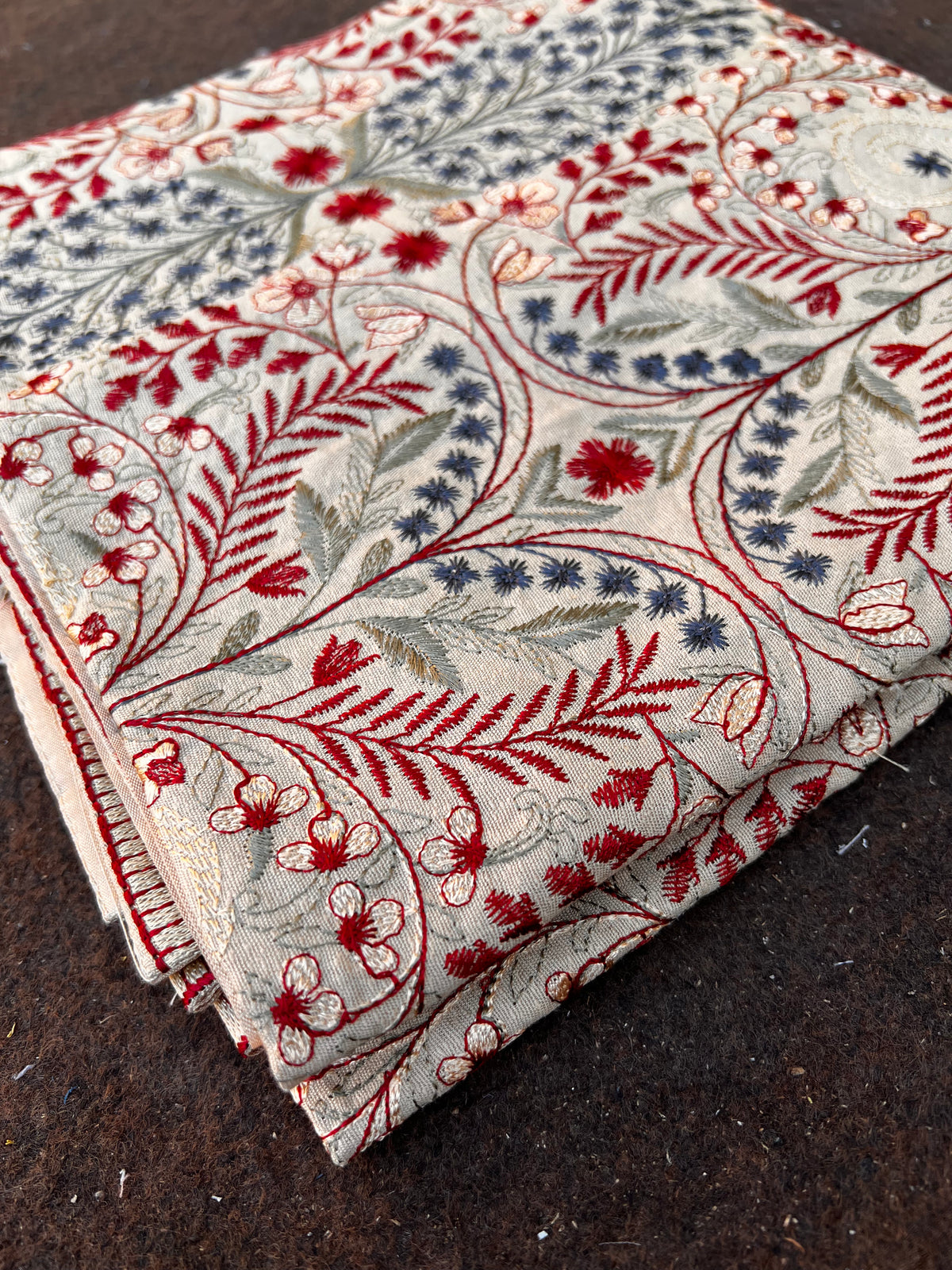 Sarinnah Premium D44-Luxury Formal Heavy Embroidered Karandi Shawl.