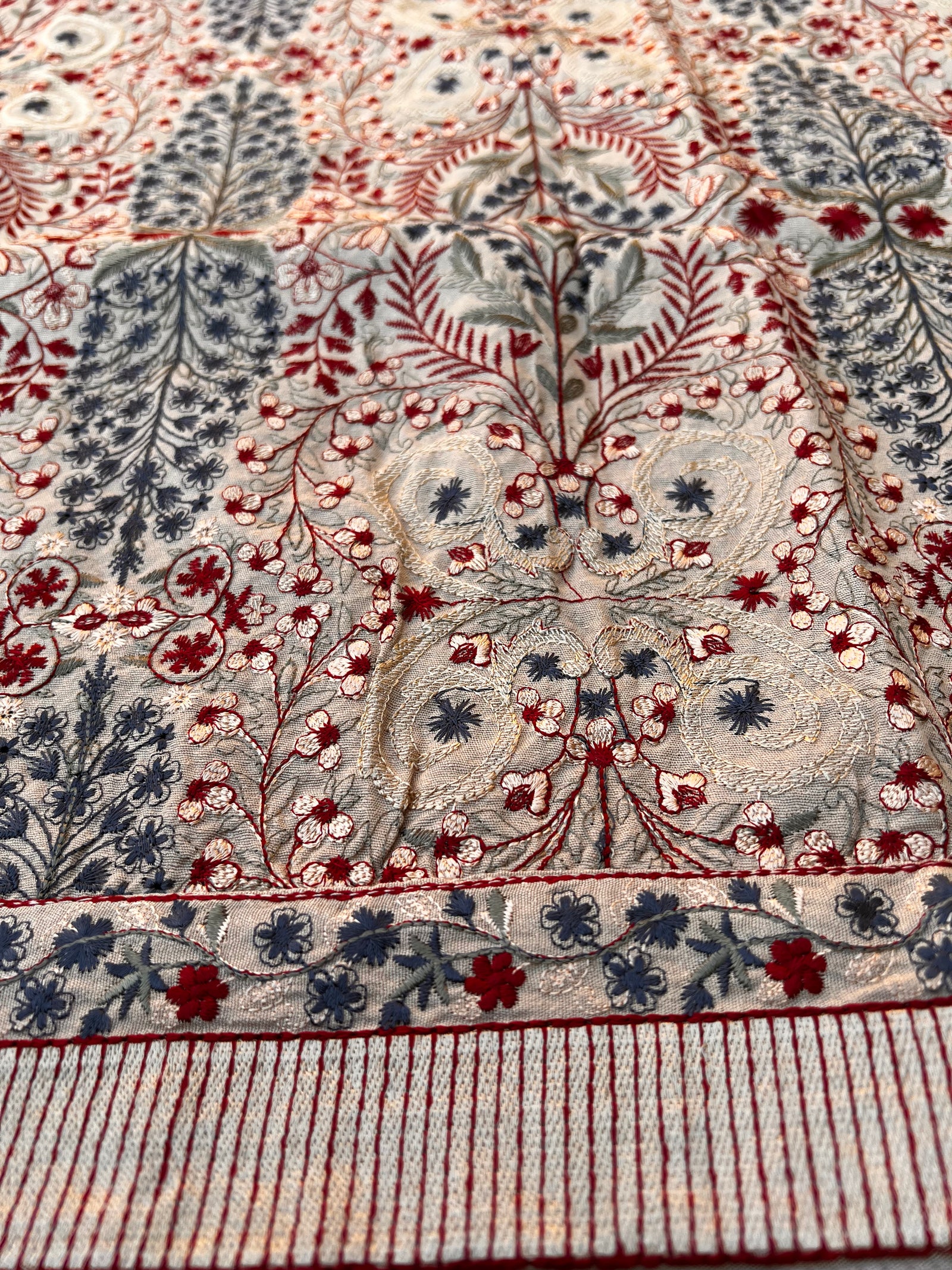 Sarinnah Premium D44-Luxury Formal Heavy Embroidered Karandi Shawl.